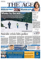 The Age (Australia) Newspaper Front Page for 2 August 2014
