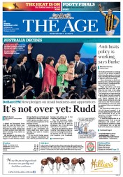 The Age (Australia) Newspaper Front Page for 2 September 2013