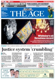 The Age (Australia) Newspaper Front Page for 30 October 2013