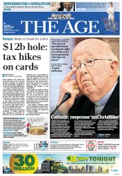 The Age (Australia) Newspaper Front Page for 30 April 2013