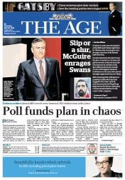 The Age (Australia) Newspaper Front Page for 30 May 2013