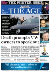 The Age (Australia) Newspaper Front Page for 31 May 2013