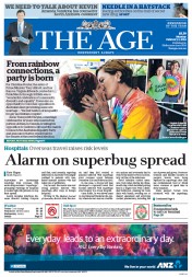 The Age (Australia) Newspaper Front Page for 3 February 2014