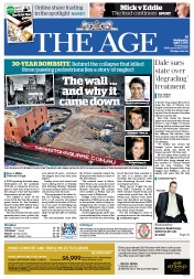 The Age (Australia) Newspaper Front Page for 3 April 2013