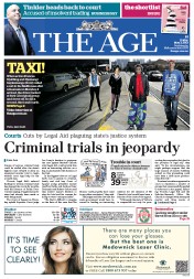 The Age (Australia) Newspaper Front Page for 3 May 2013