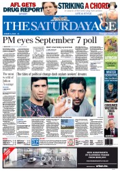 The Age (Australia) Newspaper Front Page for 3 August 2013