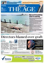 The Age (Australia) Newspaper Front Page for 4 October 2013