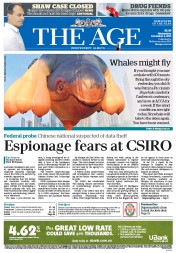 The Age (Australia) Newspaper Front Page for 4 December 2013