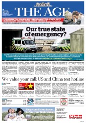 The Age (Australia) Newspaper Front Page for 4 April 2013