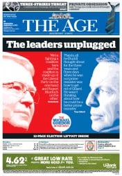 The Age (Australia) Newspaper Front Page for 4 September 2013