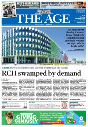 The Age (Australia) Newspaper Front Page for 5 December 2013