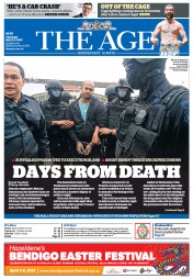 The Age (Australia) Newspaper Front Page for 5 March 2015
