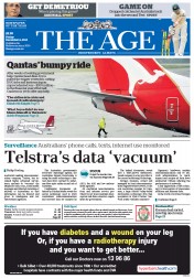 The Age (Australia) Newspaper Front Page for 6 December 2013
