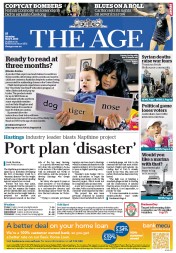 The Age (Australia) Newspaper Front Page for 6 May 2013