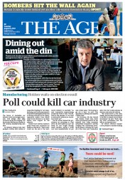 The Age (Australia) Newspaper Front Page for 6 August 2013