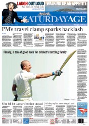 The Age (Australia) Newspaper Front Page for 7 December 2013