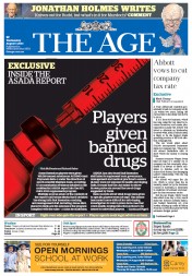 The Age (Australia) Newspaper Front Page for 7 August 2013