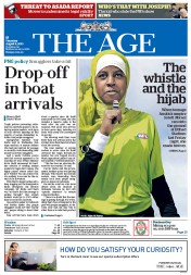 The Age (Australia) Newspaper Front Page for 8 August 2013