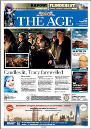 The Age (Australia) Newspaper Front Page for 9 August 2013
