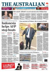 The Australian (Australia) Newspaper Front Page for 12 November 2013