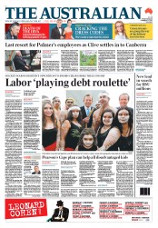 The Australian (Australia) Newspaper Front Page for 13 November 2013