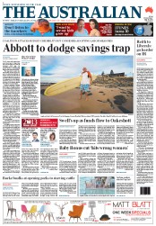 The Australian (Australia) Newspaper Front Page for 16 May 2013
