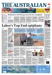 The Australian (Australia) Newspaper Front Page for 16 August 2013