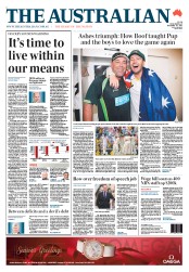 The Australian (Australia) Newspaper Front Page for 18 December 2013
