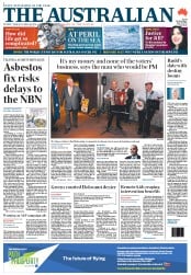 The Australian (Australia) Newspaper Front Page for 19 June 2013