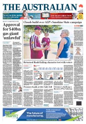 The Australian (Australia) Newspaper Front Page for 20 August 2013
