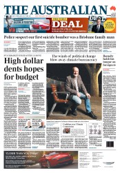 The Australian (Australia) Newspaper Front Page for 20 September 2013