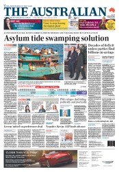 The Australian (Australia) Newspaper Front Page for 21 August 2013