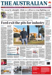 The Australian (Australia) Newspaper Front Page for 24 May 2013