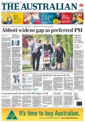 The Australian (Australia) Newspaper Front Page for 24 June 2013