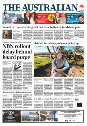 The Australian (Australia) Newspaper Front Page for 24 September 2013