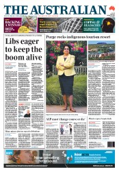 The Australian (Australia) Newspaper Front Page for 25 October 2013