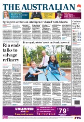 The Australian (Australia) Newspaper Front Page for 26 November 2013