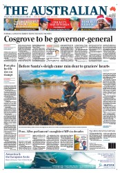 The Australian (Australia) Newspaper Front Page for 26 December 2013