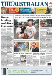 The Australian (Australia) Newspaper Front Page for 29 May 2013