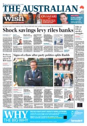 The Australian (Australia) Newspaper Front Page for 2 August 2013