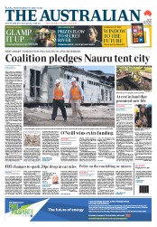 The Australian (Australia) Newspaper Front Page for 30 July 2013