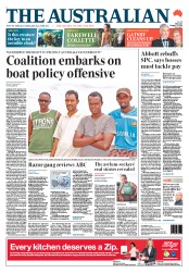 The Australian (Australia) Newspaper Front Page for 31 January 2014