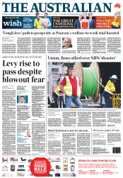The Australian (Australia) Newspaper Front Page for 3 May 2013