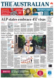 The Australian (Australia) Newspaper Front Page for 5 April 2013