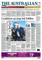 The Australian (Australia) Newspaper Front Page for 5 September 2013