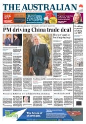 The Australian (Australia) Newspaper Front Page for 8 October 2013