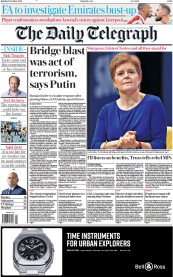 The Daily Telegraph (UK) Newspaper Front Page for 10 October 2022