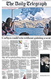 The Daily Telegraph (UK) Newspaper Front Page for 10 December 2019