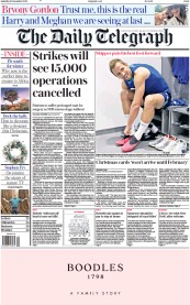 The Daily Telegraph (UK) Newspaper Front Page for 10 December 2022