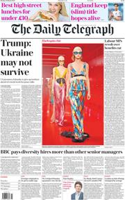 The Daily Telegraph front page for 10 March 2025